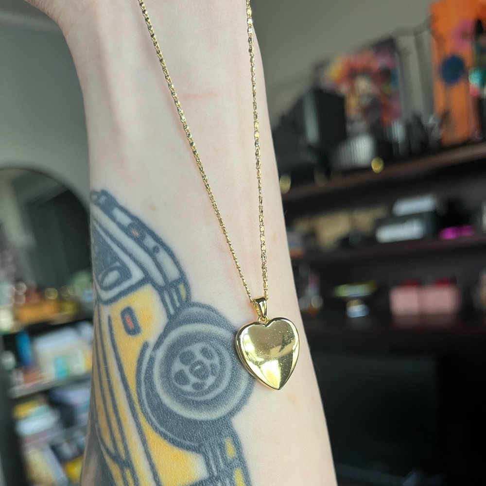 14k Gold Dipped Heart Letter “K” Pendant Necklace by A New Day - Picture 9 of 10